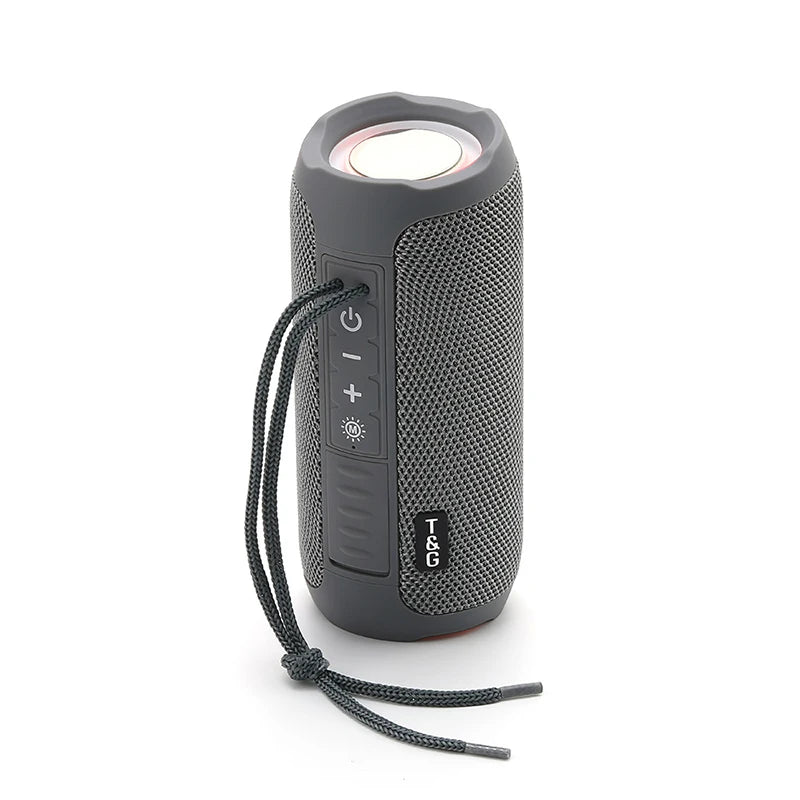 Enceinte Bluetooth Portable TG227 – Étanche IPX5, LED, Radio FM, Bass Boost, 1200 mAh