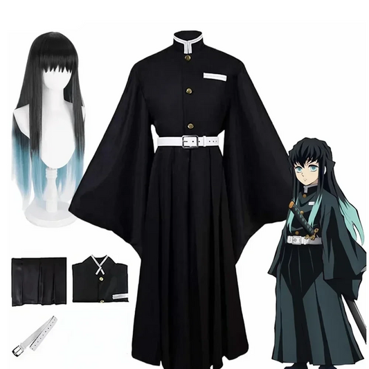 Costume Cosplay Tokitou Muichirou – Kimetsu no Yaiba (Demon Slayer) avec Perruque – Uniforme Kisatsutai