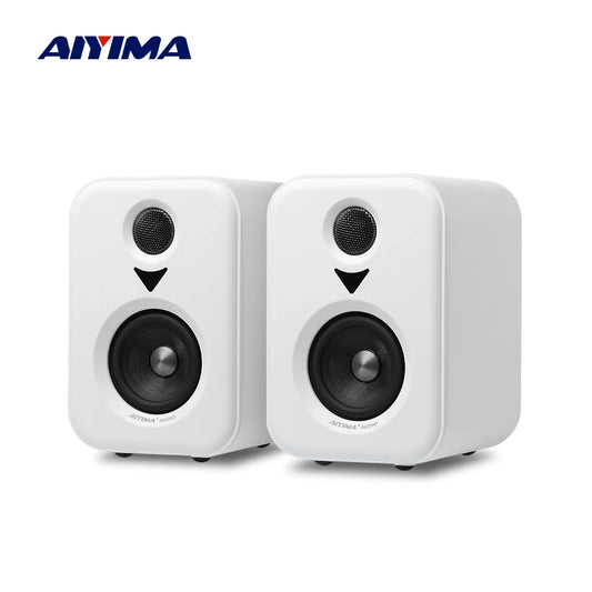 AIYIMA S400 – Enceintes de Bibliothèque Audio Actives | Studio HiFi 50W × 2 avec Bluetooth & USB DAC