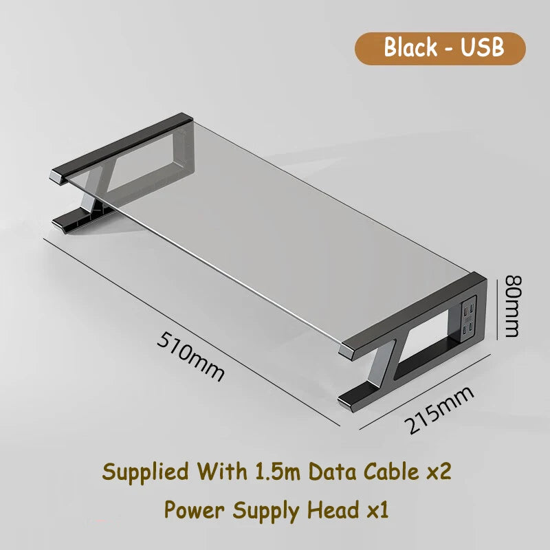 Support de Moniteur avec Hub USB – Ergonomique, Charge Intégrée & Design Moderne