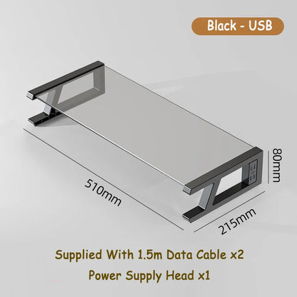 Support de Moniteur avec Hub USB – Ergonomique, Charge Intégrée & Design Moderne