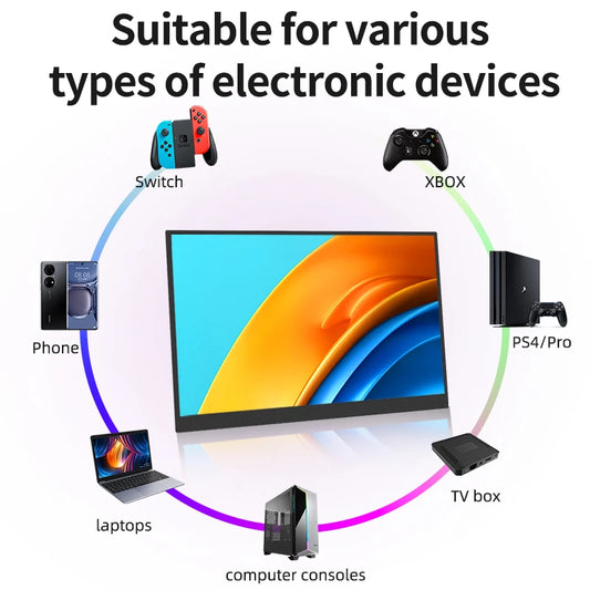 Moniteur Portable Tactile 14.1" | 1200P, 100% sRGB, 60Hz – Idéal Gaming & Bureau
