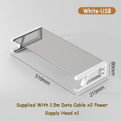 Support de Moniteur avec Hub USB – Ergonomique, Charge Intégrée & Design Moderne