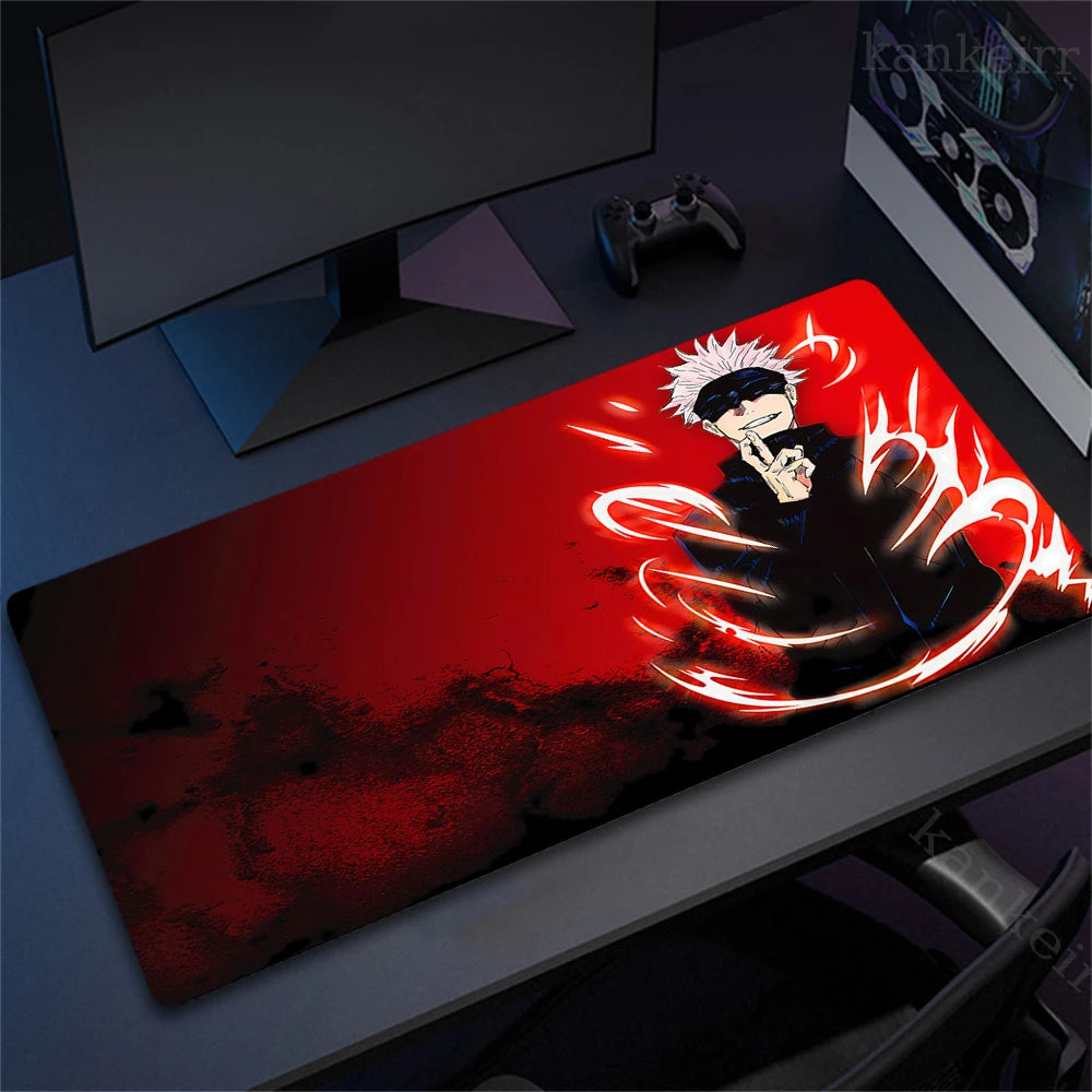 Tapis de souris XXL Jujutsu Kaisen – Gojo Satoru | Gaming & Bureau | Antidérapant | Design Anime