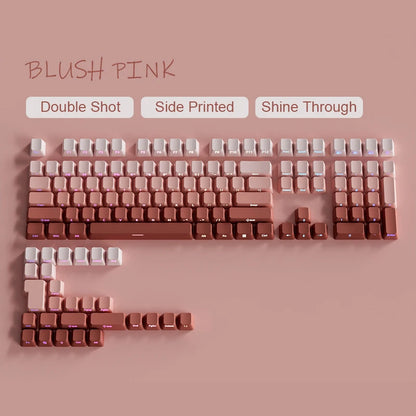 Set de Keycaps PBT Rétroéclairés – Double Injection, RGB, 135 Touches