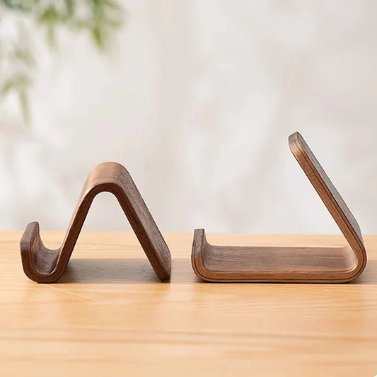 Support de Téléphone Multifonctionnel en Bois Massif – Élégance & Praticité
