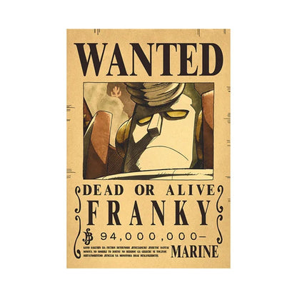 Affiches Wanted One Piece – Posters Vintage des Mugs de Primes