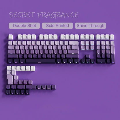 Set de Keycaps PBT Rétroéclairés – Double Injection, RGB, 135 Touches