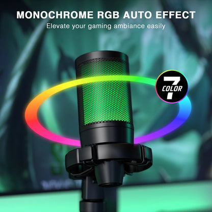 Microphone USB Gamer FIFINE AmpliGame A2 – Condensateur RGB | Tactile mute | Trépied inclus | PC, PS4/PS5