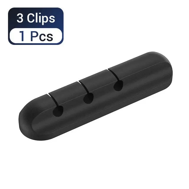Organisateur de câbles USB en Silicone – Clips de Gestion pour Bureau et Maison