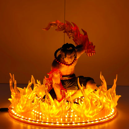 Figurine LED One Piece – Portgas D. Ace Poing de Feu | Lampe Anime Collector