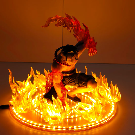 Figurine LED One Piece – Portgas D. Ace Poing de Feu | Lampe Anime Collector
