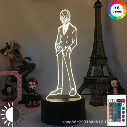 Veilleuse LED 3D One Piece – Luffy, Zoro, Nami & plus | Cadeau Anime