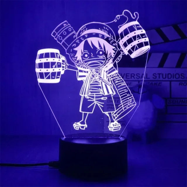 Veilleuse LED 3D One Piece – Luffy, Zoro, Nami & plus | Cadeau Anime