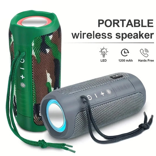 Enceinte Bluetooth Portable TG227 – Étanche IPX5, LED, Radio FM, Bass Boost, 1200 mAh