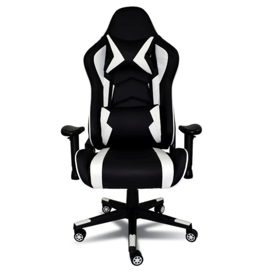 Chaise Gaming Ergonomique à Dossier Haut – Rotation 360°, Support Lombaire, Repose-Pieds Intégré