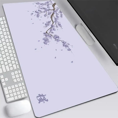 Tapis de souris XXL Japon Sakura – Gaming & Bureau | Motif cerisier | Antidérapant | Plusieurs tailles