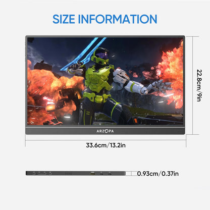 ARZOPA Moniteur Portable 16.1" 144Hz FHD IPS – Gaming et Productivité
