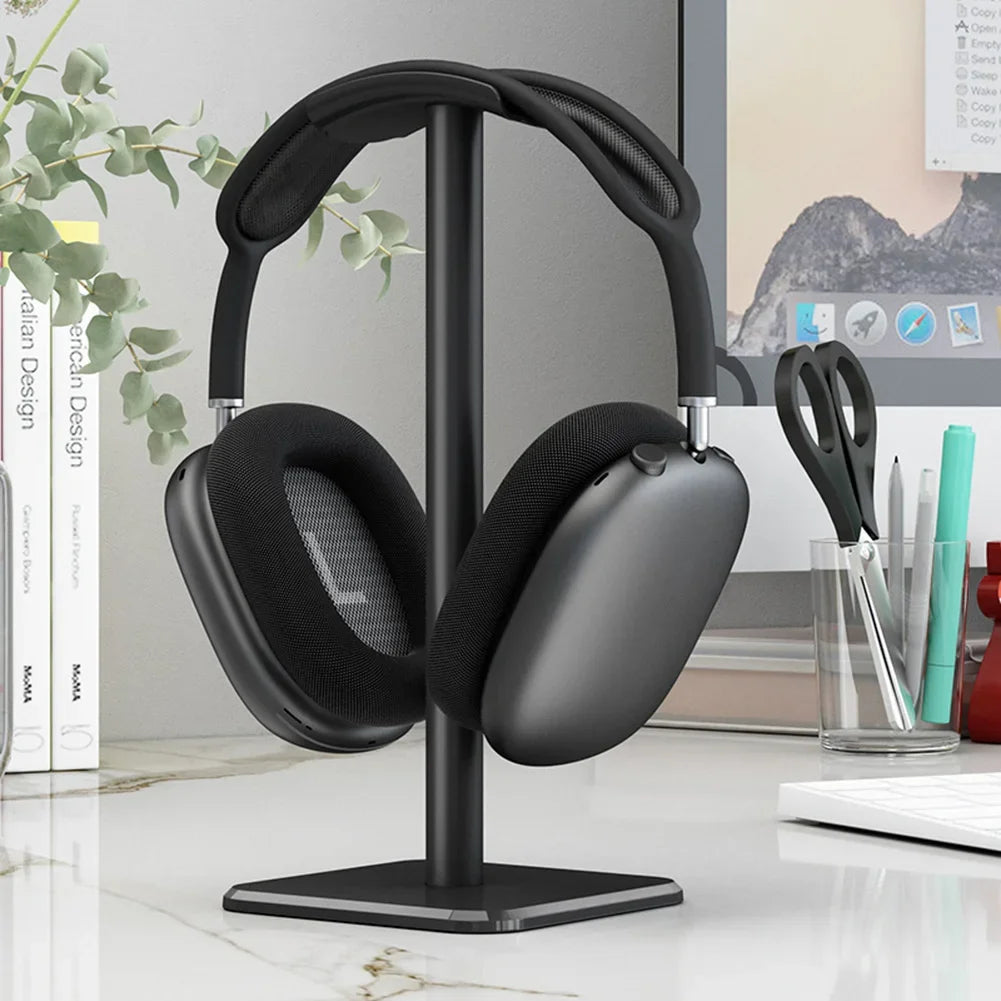 Support de Casque en Alliage d'Aluminium – Design Élégant, Base Antidérapante, Organisateur Bureau