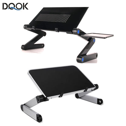 Support Bureau Ergonomique Réglable pour Ordinateur Portable – Aluminium 360° avec Tapis de Souris