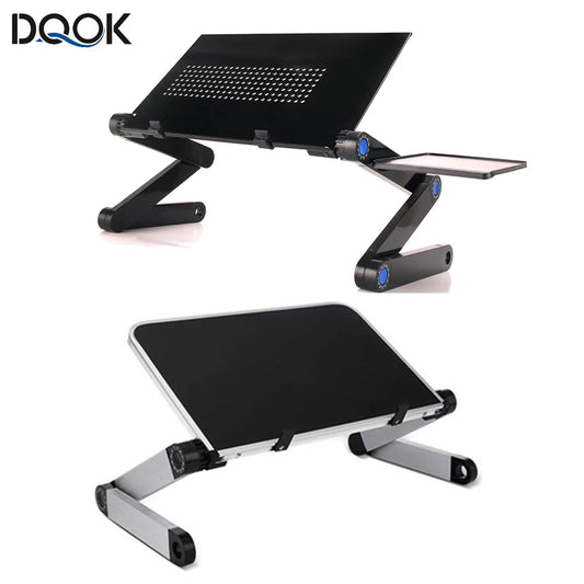 Support Bureau Ergonomique Réglable pour Ordinateur Portable – Aluminium 360° avec Tapis de Souris