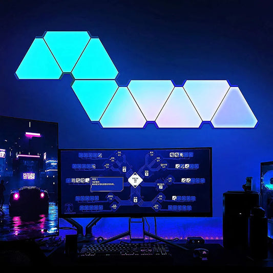 Panneaux Lumineux LED Triangulaires RGB - Éclairage Intelligents et Modulables