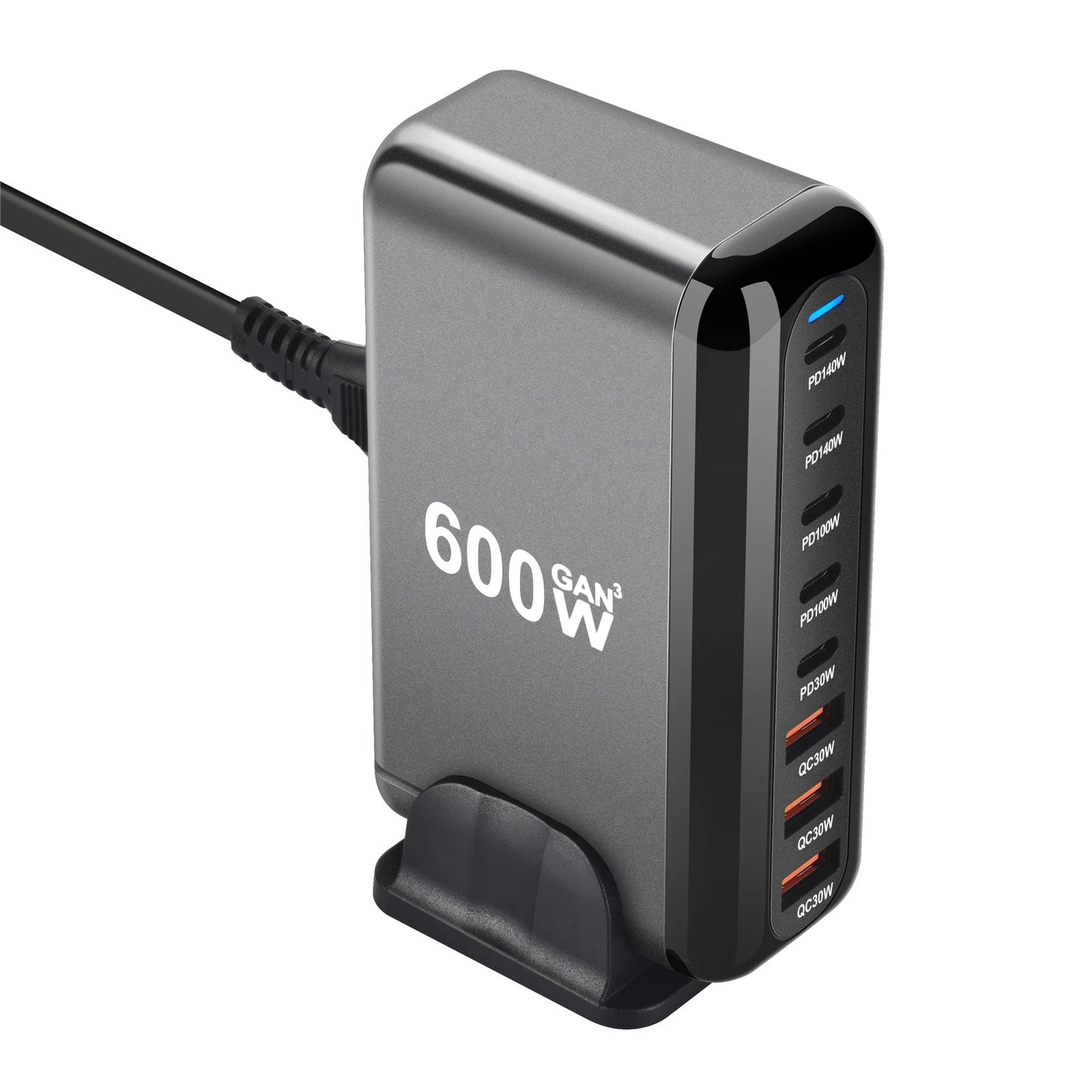 Chargeur Rapide USB Type-C 600W GaN 3.0 - 8 Ports Ultra-Puissants