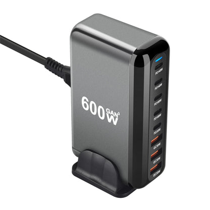 Chargeur Rapide USB Type-C 600W GaN 3.0 - 8 Ports Ultra-Puissants