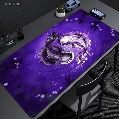 Tapis de souris XXL Japonais Koi – Gaming & Bureau | Antidérapant | Design Anime