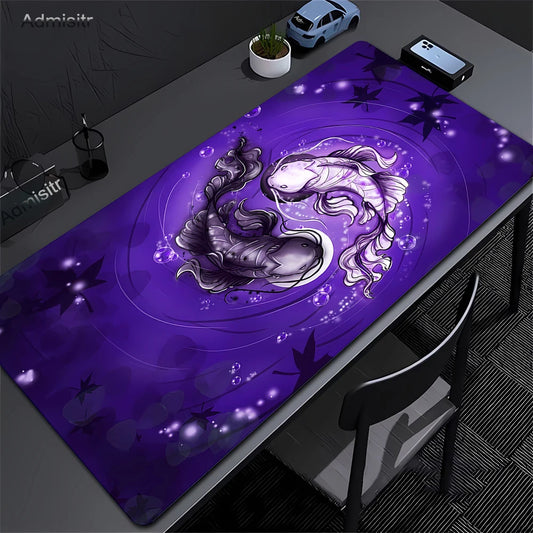 Tapis de souris XXL Japonais Koi – Gaming & Bureau | Antidérapant | Design Anime