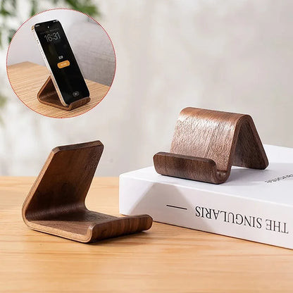 Support de Téléphone Multifonctionnel en Bois Massif – Élégance & Praticité
