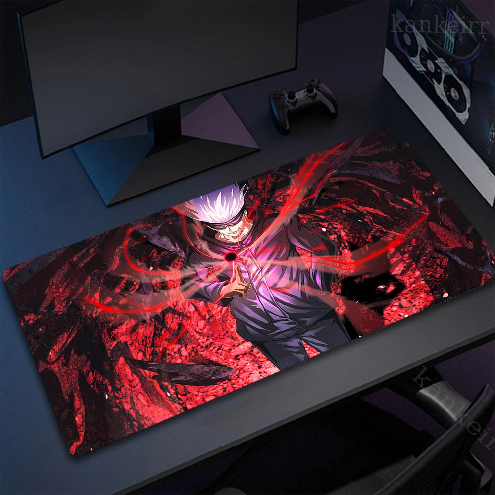 Tapis de souris XXL Jujutsu Kaisen – Gojo Satoru | Gaming & Bureau | Antidérapant | Design Anime