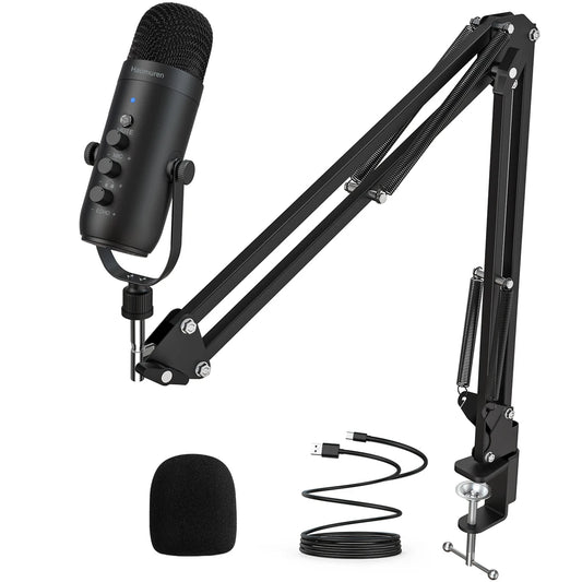 Microphone Professionnel USB Haomuren avec Bras Articulé – Qualité Studio