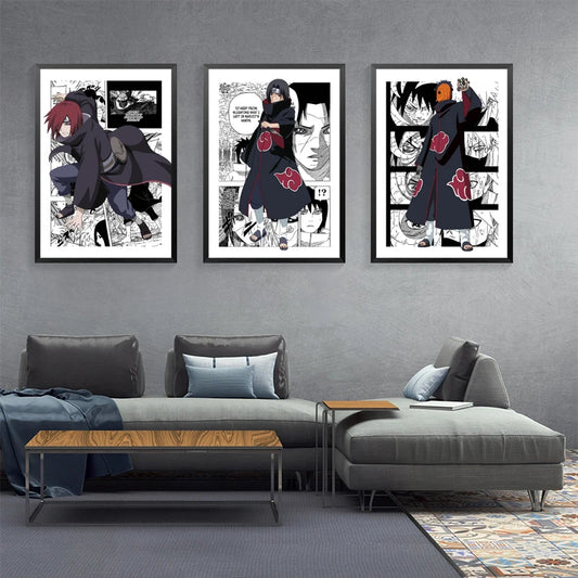 Affiche Murale Naruto Shippuden – Décoration Anime pour Chambre & Salon