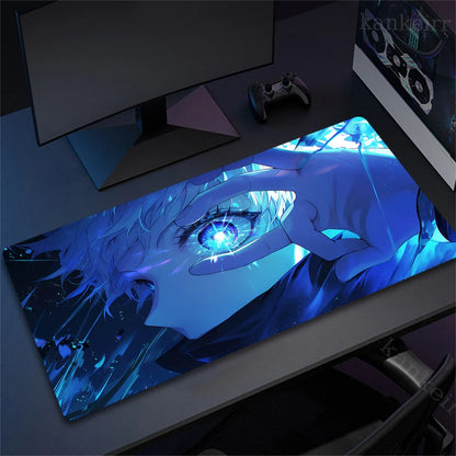Tapis de souris XXL Jujutsu Kaisen – Gojo Satoru | Gaming & Bureau | Antidérapant | Design Anime