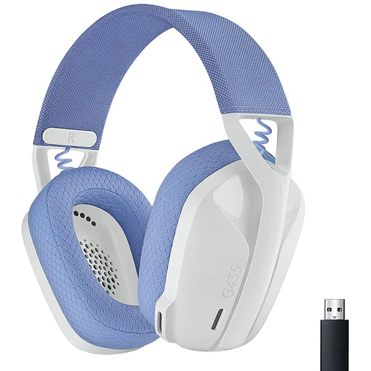 Logitech G435 – Casque Gaming Sans Fil LIGHTSPEED + Bluetooth – Ultra-Léger, Son Surround, 18h Autonomie