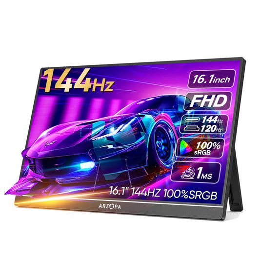 ARZOPA Moniteur Portable 16.1" 144Hz FHD IPS – Gaming et Productivité