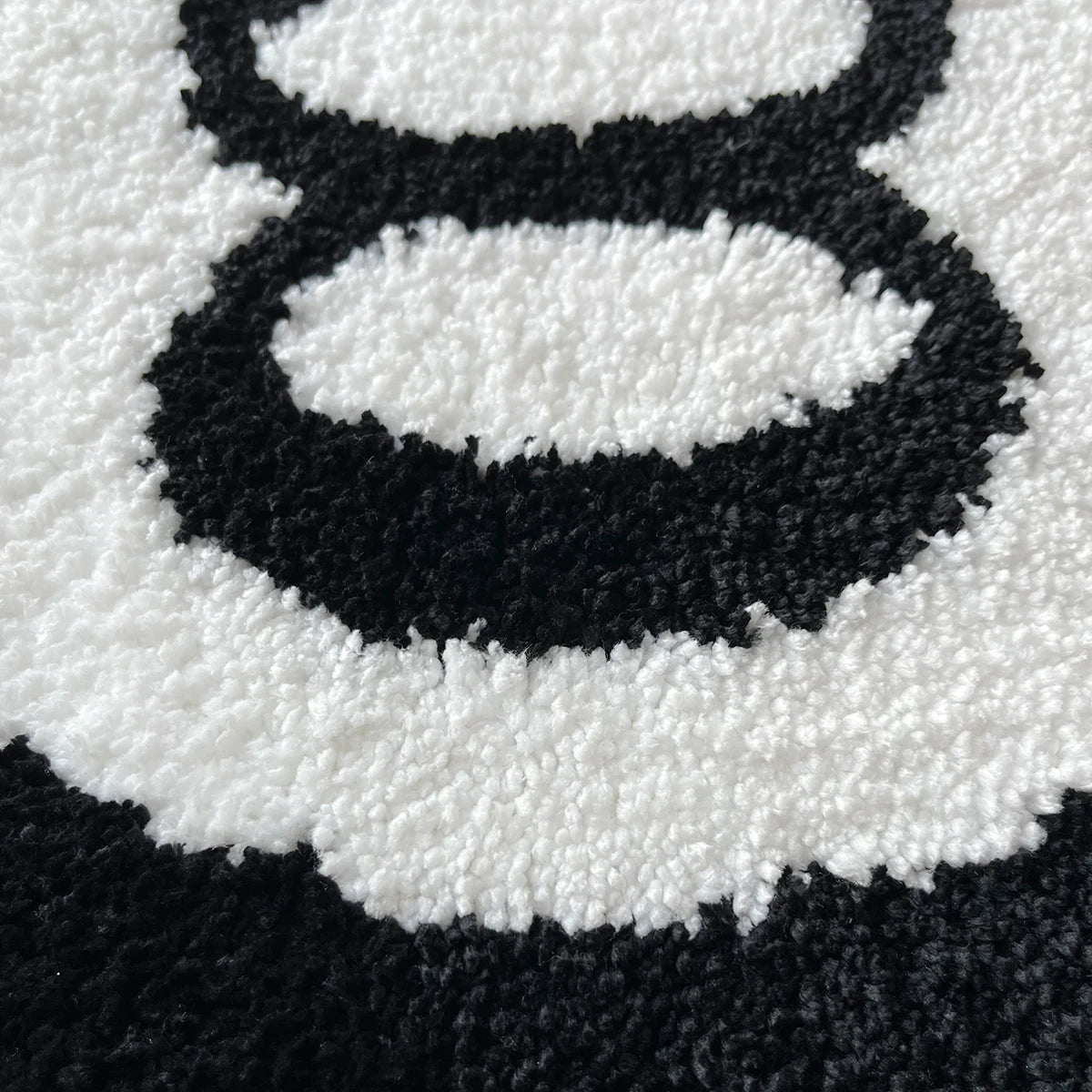 Tapis Rond Noir Billard – Design 8 Boules – Doux & Antidérapant pour Chambre ou Salon