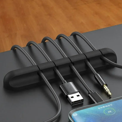 Organisateur de Câbles USB en Silicone – Gestion Facile et Propre des Fils | 1 ou 2 Pièces