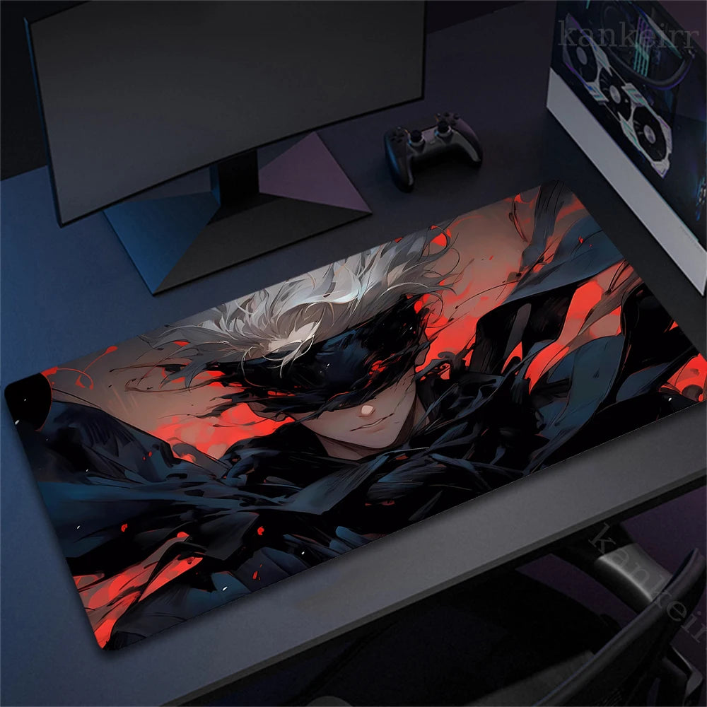 Tapis de souris XXL Jujutsu Kaisen – Gojo Satoru | Gaming & Bureau | Antidérapant | Design Anime