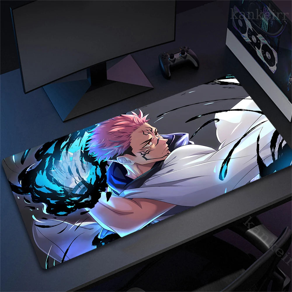 Tapis de souris XXL Jujutsu Kaisen – Gojo Satoru | Gaming & Bureau | Antidérapant | Design Anime