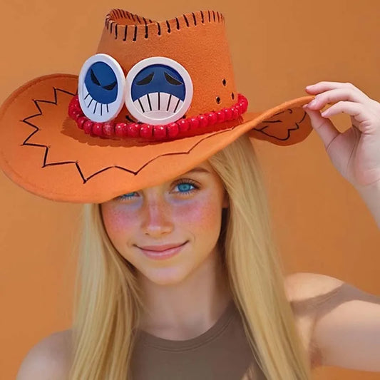 Chapeau Cowboy Ace – Cosplay One Piece | Unisexe | Accessoire Anime Halloween & Carnaval