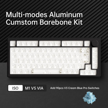 Akko MonsGeek M1 V5 – Clavier mécanique Barebone 75% Tri-Mode, VIA Compatible, Échange à chaud, RGB, Batterie 8000 mAh