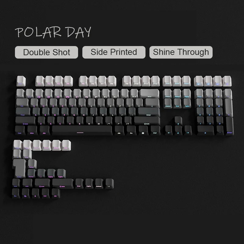 Set de Keycaps PBT Rétroéclairés – Double Injection, RGB, 135 Touches