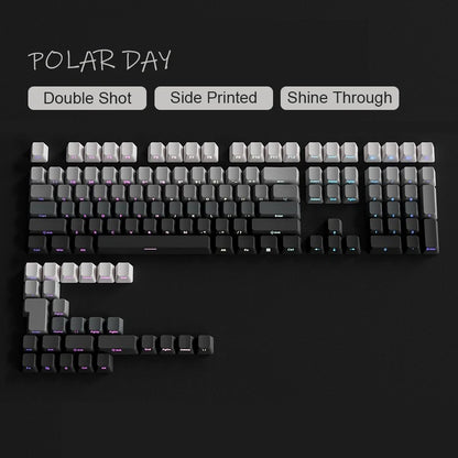 Set de Keycaps PBT Rétroéclairés – Double Injection, RGB, 135 Touches