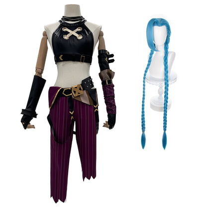 Cosplay Jinx – League of Legends (LOL) – Costume Complet avec Accessoires