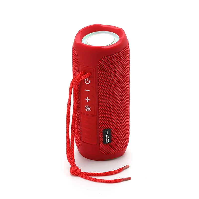Enceinte Bluetooth Portable TG227 – Étanche IPX5, LED, Radio FM, Bass Boost, 1200 mAh