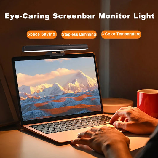 Barre lumineuse LED pour écran PC – Lampe de bureau USB, 3 températures de couleur, luminosité réglable, protection des yeux, montage sans encombrement
