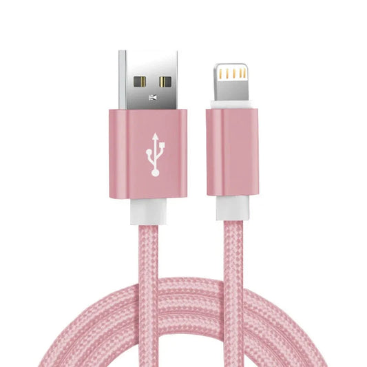 Câble USB Tressé en Nylon pour iPhone – Charge Rapide & Résistant