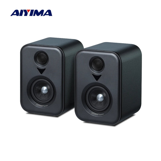 AIYIMA S400 – Enceintes de Bibliothèque Audio Actives | Studio HiFi 50W × 2 avec Bluetooth & USB DAC